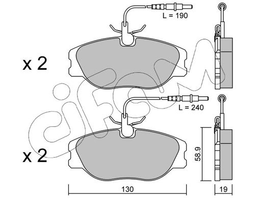 CIFAM 822-072-3 Brake Pad Set, disc brake