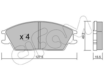 Brake Pad Set, disc brake CIFAM 822-081-0