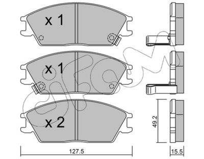 Brake Pad Set, disc brake CIFAM 822-081-1