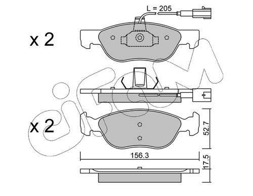 CIFAM 822-082-1 Brake Pad Set, disc brake