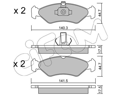 CIFAM 822-088-0 Brake Pad Set, disc brake