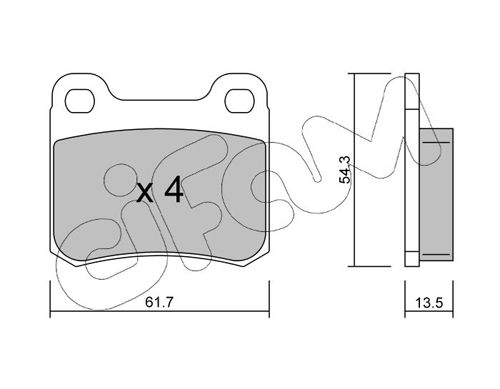 CIFAM 822-092-0 Brake Pad Set, disc brake