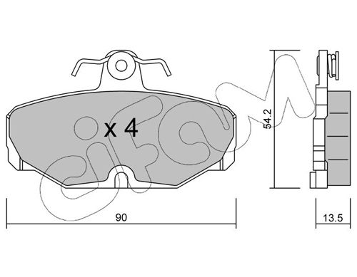 CIFAM 822-095-2 Brake Pad Set, disc brake