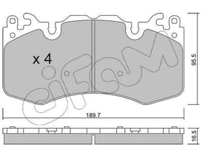 Brake Pad Set, disc brake CIFAM 822-1024-0