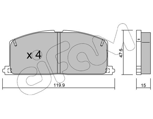 CIFAM 822-108-0 Brake Pad Set, disc brake