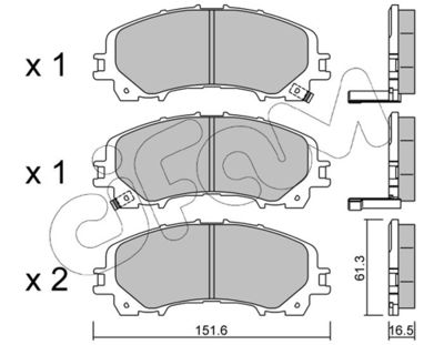 Brake Pad Set, disc brake CIFAM 822-1082-0