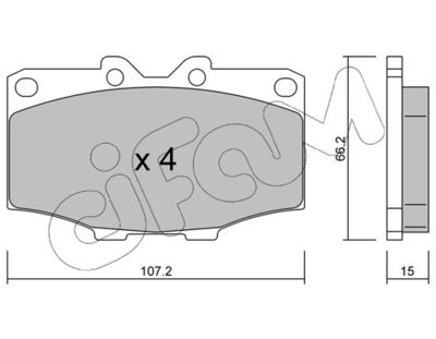 Brake Pad Set, disc brake CIFAM 822-109-0