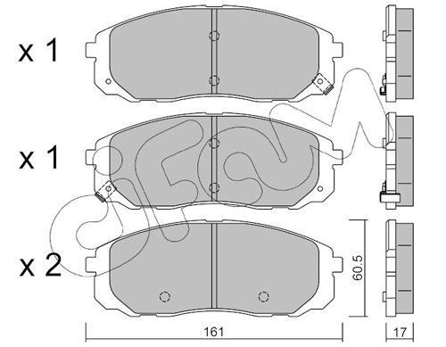 CIFAM 822-1097-0 Brake Pad Set, disc brake