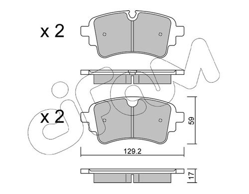 CIFAM 822-1129-1 Brake Pad Set, disc brake