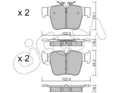 Brake Pad Set, disc brake CIFAM 822-1135-0