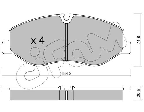 CIFAM 822-1139-0 Brake Pad Set, disc brake