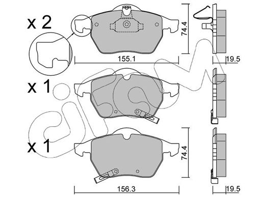 CIFAM 822-118-1 Brake Pad Set, disc brake