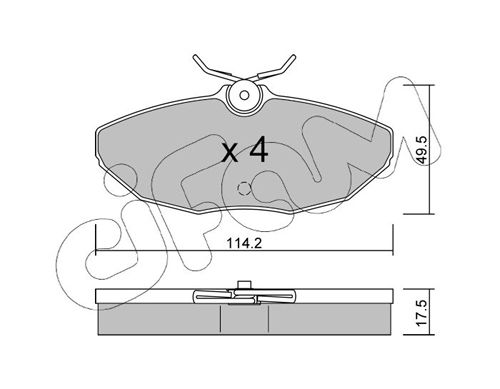 CIFAM 822-1190-0 Brake Pad Set, disc brake