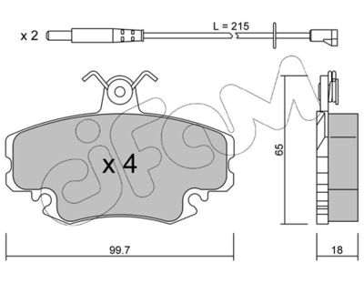 Brake Pad Set, disc brake CIFAM 822-120-0K