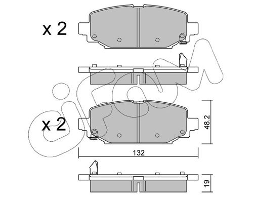 CIFAM 822-1210-0 Brake Pad Set, disc brake