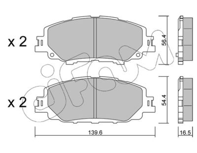 Brake Pad Set, disc brake CIFAM 822-1235-0