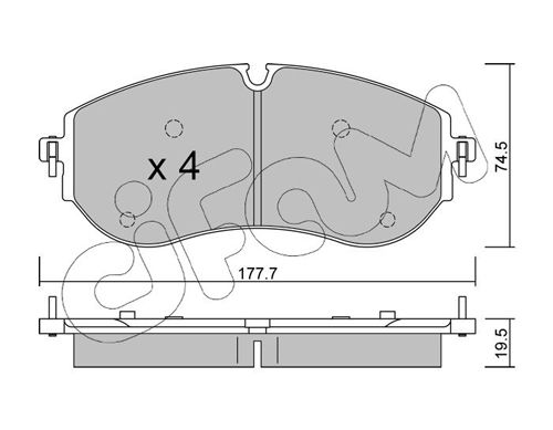 CIFAM 822-1262-0 Brake Pad Set, disc brake