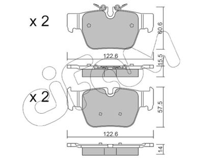 Brake Pad Set, disc brake CIFAM 822-1267-0