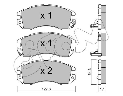 CIFAM 822-135-0 Brake Pad Set, disc brake