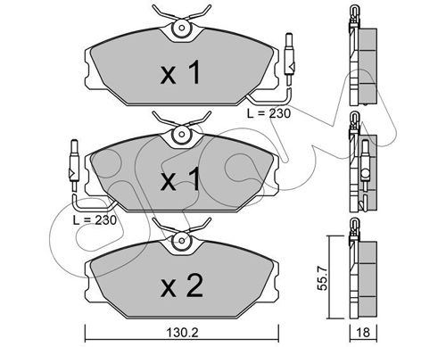 CIFAM 822-142-1 Brake Pad Set, disc brake