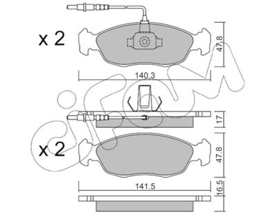 Brake Pad Set, disc brake CIFAM 822-156-0