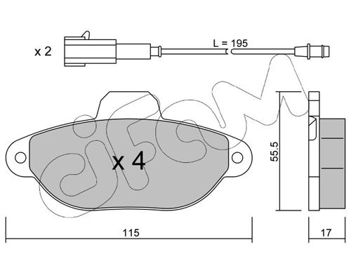 CIFAM 822-159-3 Brake Pad Set, disc brake