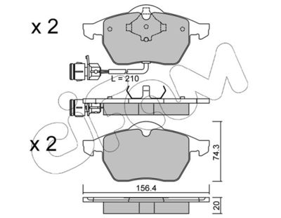 Brake Pad Set, disc brake CIFAM 822-181-0