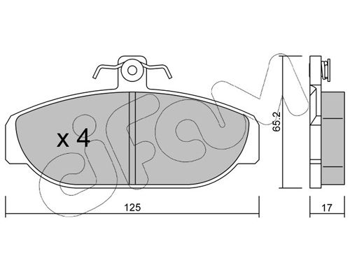 CIFAM 822-183-0 Brake Pad Set, disc brake