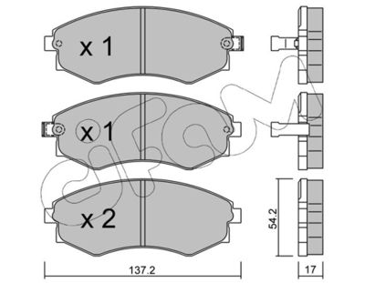 Brake Pad Set, disc brake CIFAM 822-188-0