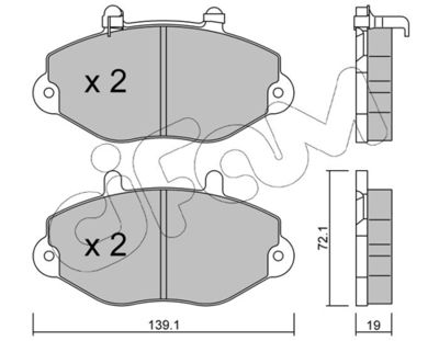 Brake Pad Set, disc brake CIFAM 822-195-1