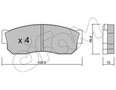 Brake Pad Set, disc brake CIFAM 822-202-0