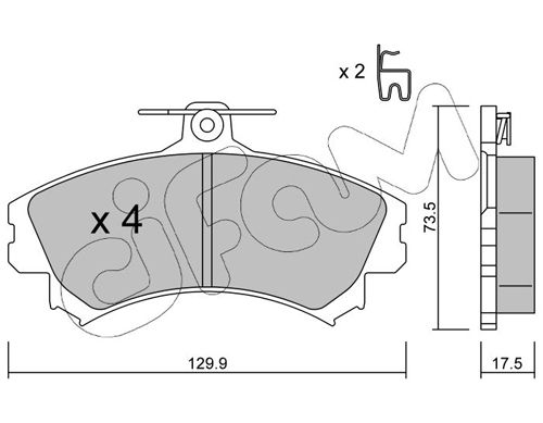 CIFAM 822-216-1 Brake Pad Set, disc brake