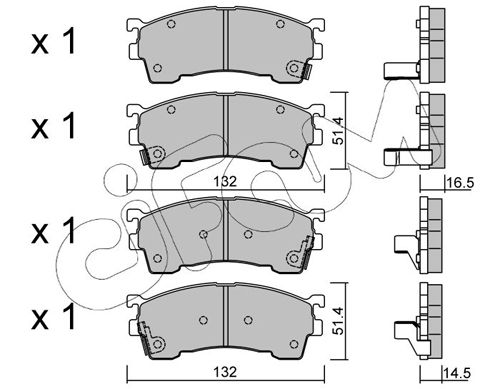 CIFAM 822-223-0 Brake Pad Set, disc brake