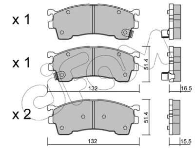 Brake Pad Set, disc brake CIFAM 822-223-1