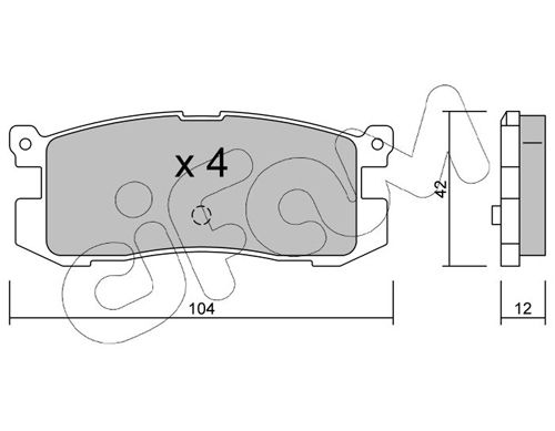 CIFAM 822-233-0 Brake Pad Set, disc brake