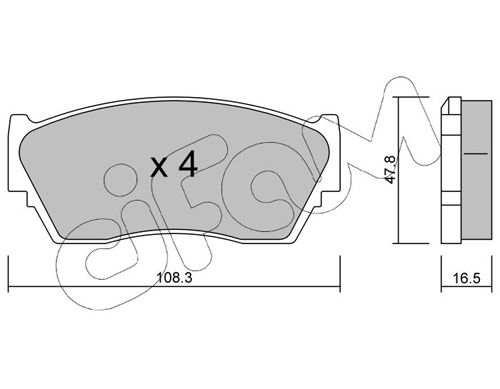 CIFAM 822-246-0 Brake Pad Set, disc brake