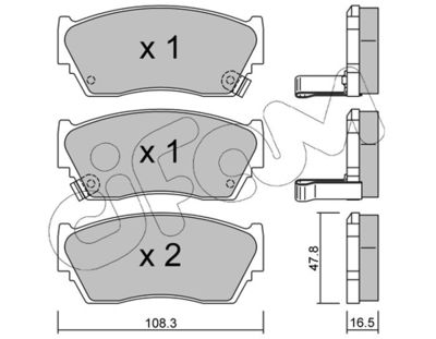 Brake Pad Set, disc brake CIFAM 822-246-1