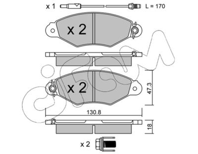 Brake Pad Set, disc brake CIFAM 822-253-1