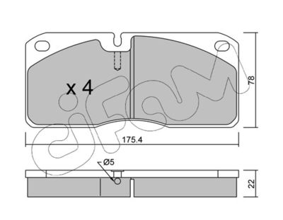 Brake Pad Set, disc brake CIFAM 822-269-0