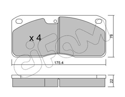 Brake Pad Set, disc brake CIFAM 822-270-0