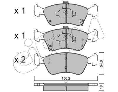 Brake Pad Set, disc brake CIFAM 822-287-0