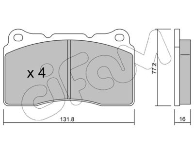 Brake Pad Set, disc brake CIFAM 822-288-1