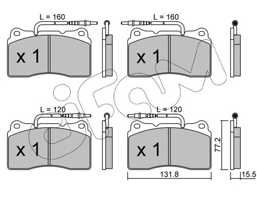 CIFAM 822-288-3 Brake Pad Set, disc brake