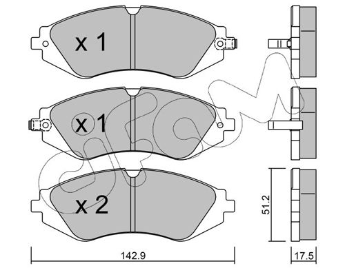 CIFAM 822-294-0 Brake Pad Set, disc brake