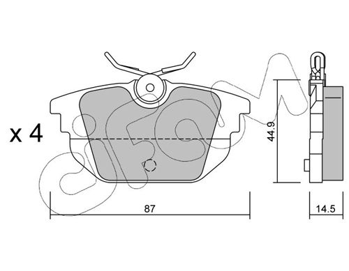 CIFAM 822-299-0 Brake Pad Set, disc brake