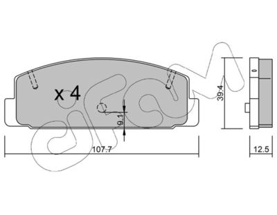 Brake Pad Set, disc brake CIFAM 822-302-2