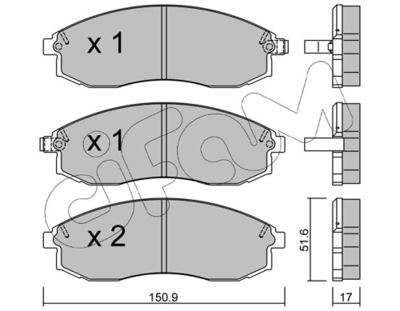 Brake Pad Set, disc brake CIFAM 822-306-0