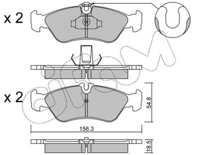 Brake Pad Set, disc brake CIFAM 822-311-0