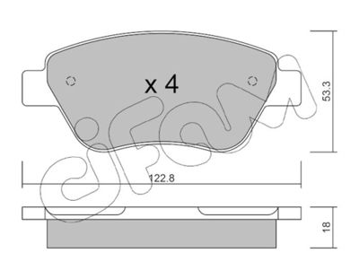 Brake Pad Set, disc brake CIFAM 822-321-1