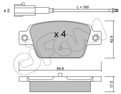 Brake Pad Set, disc brake CIFAM 822-323-1